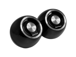 Gear Head SP2000USLV 2.0 Speaker System - 3 W RMS - Silver, Black