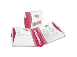 Avery Silhouette Poly View Binder w/Inside Pocket, 1-1/2" Capacity, Red