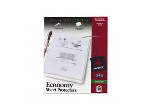 Avery Top-Load Poly Sheet Protectors, Economy Gauge, Letter, Semi-Clear, 50/Box