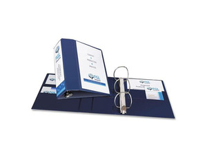 Avery Nonstick Heavy-Duty EZD Reference View Binder, 5" Capacity, Navy Blue