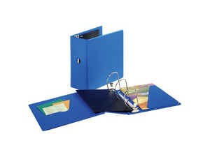 Cardinal Heavyweight Vinyl Slant-D Ring Binder With Finger Hole, 5" Capacity, Blue