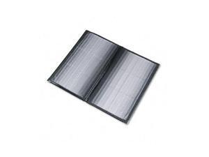 Rolodex Vinyl Business Card Book, 6 2 1/4 x 4 Cards/Page, 32 Pages, Black/Silver