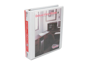 Office Impressions Round Ring Economy Vinyl View Binder, 1-1/2in Capacity, White