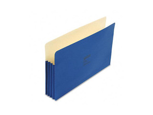 ColorLife 3 1/2 Inch Expansion Pocket, Straight Tab, Legal, Dark Blue, 25/Box