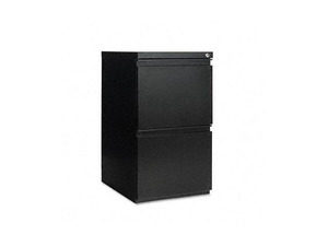 Alera PB54-2819BL (ALEPB542819BL) Two-Drawer Mobile Pedestal File With Full-Length Pull, 15-7/8w x 19-1/4d, Black