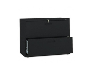 HON 582LP 500 Series Two-Drawer Lateral File, 36w x28-3/8h x19-1/4d, Black