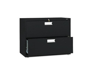 HON 682LP 600 Series Two-Drawer Lateral File, 36w x19-1/4d, Black
