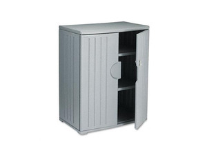 Iceberg OfficeWorks Resin Storage Cabinet, 36w x 22d x 46h, Charcoal