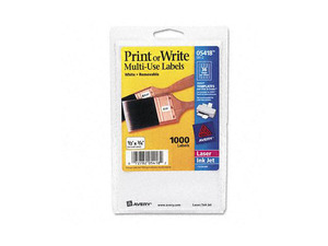 Print or Write Removable Multi-Use Labels, 1/2 x 3/4, White, 1000/Pack