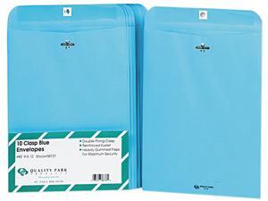 Quality Park 38737 Fashion Color Clasp Envelope, 9 x 12, 28lb, Blue, 10/Pack Quality Park 38737 Fashion Color Clasp Envelope, 9 x 12, 28lb, Blue, 10/Pack