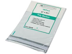 Quality Park 46199 Redi-Strip Recycled Poly Mailer, Side Seam, 12 x 15 1/2, White, 100/Pack Quality Park 46199 Redi-Strip Recycled Poly Mailer, Side Seam, 12 x 15 1/2, White, 100/Pack
