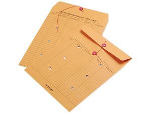 Quality Park 63561 Light Brown Kraft String & Button Interoffice Envelope, 10 x 13, 100/Carton Quality Park 63561 Light Brown Kraft String & Button Interoffice Envelope, 10 x 13, 100/Carton