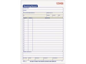 Tops 46259 Receiving Record Book, 5-1/2 x 7-7/8, Two-Part Carbonless, 50 Sets/Book Tops 46259 Receiving Record Book, 5-1/2 x 7-7/8, Two-Part Carbonless, 50 Sets/Book