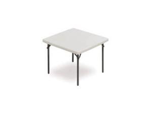 Iceberg IndestrucTable TOO 1200 Series Resin Folding Table, 37w x 37d x 29h, Platinum