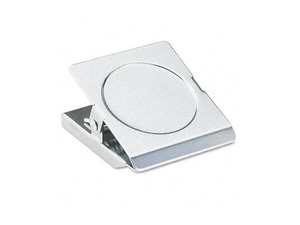 ACCO Magnetic Clip, Steel, 1-1/8" Capacity, 2-1/4"w, Chrome