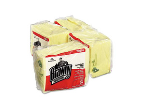Georgia Pacific Brawny Industrial Dusting Cloths Quarterfold, 17 x 24, Yellow, 50/Pack, 4/Carton