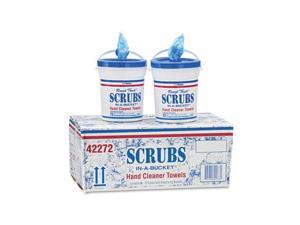 SCRUBS 42272CT(ITW) Hand Cleaner Towels, Cloth, 10-1/2 x 12-1/4, Blue/WE, 72/Bucket, 6/Carton SCRUBS 42272CT(ITW) Hand Cleaner Towels, Cloth, 10-1/2 x 12-1/4, Blue/WE, 72/Bucket, 6/Carton
