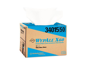 KIMBERLY-CLARK PROFESSIONAL* WYPALL X60 Wipers, 12 1/2 x 16 7/8, 180/Box