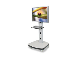 BALT Mobile Plasma/LCD Stand, 1-Shelf, 30-1/2w x 29-1/2d x 66-1/2h, Gray