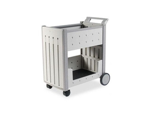 Iceberg 45053 SnapEase Mail Cart, Resin, 21w x 38-1/2d x 42h, Platinum