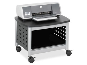 Scoot Printer Stand, 20-1/4w x 16-1/2d x 14-1/2h, Black/Silver
