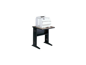 Safco Fax/Printer Stand w/Reversible Top, 1-Shelf, 24w x 28d x 30h, Black/Medium Oak