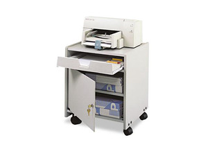 Safco Office Machine Mobile Floor Stand, 1-Shelf, 19w x 18-1/4d x 22-1/2h, Gray