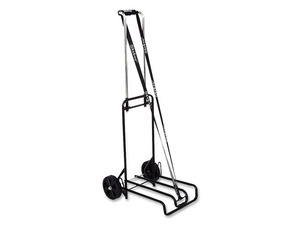 STEBCO 390007BLK Luggage Cart, 250lb Capacity, 12-1/4 x 13 Surface, Black/Chrome