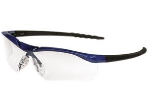 Crews DL310AF Dallas Wraparound Safety Glasses, Metallic Blue Frame, Clear AntiFog Lens Crews DL310AF Dallas Wraparound Safety Glasses, Metallic Blue Frame, Clear AntiFog Lens