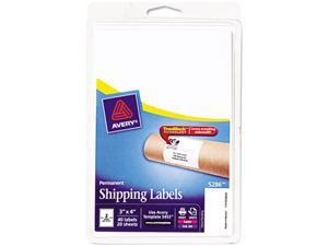 Shipping Labels Laser/Inkjet 3"x4" 40 Labels/PK White Shipping Labels Laser/Inkjet 3"x4" 40 Labels/PK White