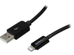 StarTech USBLT3MB Black 3m (10ft) Long Black Apple 8-pin Lightning Connector to USB Cable for iPhone / iPod / iPad StarTech USBLT3MB Black 3m (10ft) Long Black Apple 8-pin Lightning Connector to USB Cable for iPhone / iPod / iPad
