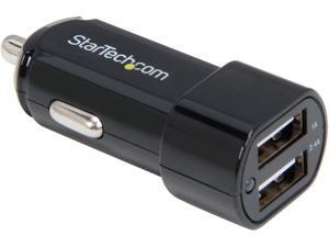 StarTech USB2PCARBK Black Dual-port USB Car Charger - 17W/3.4A StarTech USB2PCARBK Black Dual-port USB Car Charger - 17W/3.4A