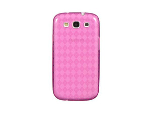 Samsung Galaxy S III/Samsung I9300/Samsung I747 Hot Pink Checker Design Crystal Skin