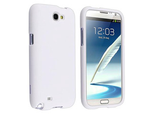 Insten White Snap-on Rubber Coated Case Cover + Clear Reusable Screen Protector + Stylus Pen Compatible with Samsung Galaxy ...