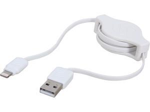 SCOSCHE I2RW White 3 ft. White Retractable Charge & Sync Cable for Lightning Devices SCOSCHE I2RW White 3 ft. White Retractable Charge & Sync Cable for Lightning Devices