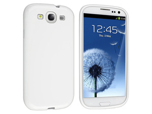 Insten TPU Rubber Skin Case Cover for Samsung Galaxy S3  S III, White Jelly