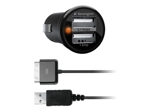 Kensington PowerBolt Duo USB Auto Adapter & Charger for iPad1&2/iPhone 4 w/ Sync Cable (K33497US)