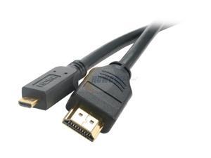 Link Depot HDMI-15-MICRO 15 ft. Black HDMI Type A male to HDMI Micro male HDMI Standard to HDMI Micro Cable M-M Link Depot HDMI-15-MICRO 15 ft. Black HDMI Type A male to HDMI Micro male HDMI Standard to HDMI Micro Cable M-M