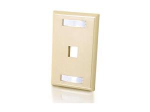 C2G 03710 One Port Keystone Single Gang Wall Plate C2G 03710 One Port Keystone Single Gang Wall Plate