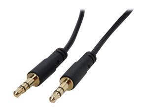 StarTech MU15MMS Slim 3.5mm Stereo Audio Cable Male to Male StarTech MU15MMS Slim 3.5mm Stereo Audio Cable Male to Male