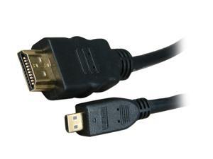 BYTECC HM-MICRO3K 3 ft. Black HDMI Male to HDMI micro Male HDMI Male to HDMI micro Male High Speed Cable with Ethernet M-M BYTECC HM-MICRO3K 3 ft. Black HDMI Male to HDMI micro Male HDMI Male to HDMI micro Male High Speed Cable with Ethernet M-M