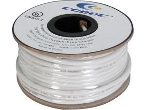 Coboc Model SPW-CL2-4C18-100-WH 100ft 18AWG CL2 Rated 4-Conductor Enhanced Loud Oxygen-Free Copper OFC Speaker Wire Cable (For In-Wall Installation) Coboc Model SPW-CL2-4C18-100-WH 100ft 18AWG CL2 Rated 4-Conductor Enhanced Loud Oxygen-Free Copper OFC Speaker Wire Cable (For In-Wall Installation)