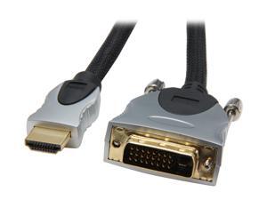 BYTECC 06-HMD 6 ft. Black HDMI male to DVI male HDMI Advanced High speed Male to DVI Male Cable M-M BYTECC 06-HMD 6 ft. Black HDMI male to DVI male HDMI Advanced High speed Male to DVI Male Cable M-M