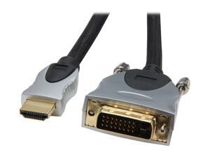 BYTECC 15-HMD 15 ft. Black HDMI male to DVI male HDMI Advanced High speed Male to DVI Male Cable M-M BYTECC 15-HMD 15 ft. Black HDMI male to DVI male HDMI Advanced High speed Male to DVI Male Cable M-M