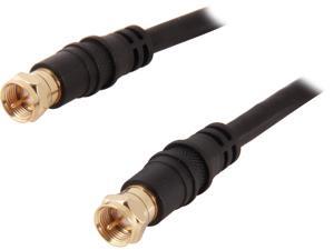 BYTECC RG6-6 6 ft. Coaxial Cable, Black with Gold Plating F Connector 3 M-M BYTECC RG6-6 6 ft. Coaxial Cable, Black with Gold Plating F Connector 3 M-M