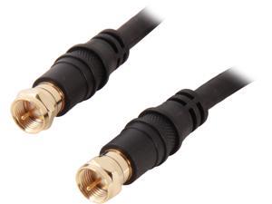 BYTECC RG6-25 25 ft. Coaxial Cable, Black with Gold Plating F Connector 3 M-M BYTECC RG6-25 25 ft. Coaxial Cable, Black with Gold Plating F Connector 3 M-M