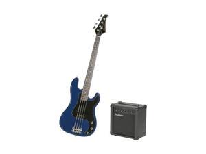Silvertone SSLB11 PK Electric Bass Guitar Package, Cobalt Blue Silvertone SSLB11 PK Electric Bass Guitar Package, Cobalt Blue