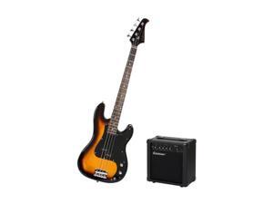 Silvertone SSLB11 PK Electric Bass Guitar Package, Sunburst Silvertone SSLB11 PK Electric Bass Guitar Package, Sunburst