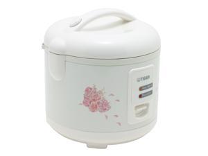 Tiger JAZ-A10U 5.5-Cup (Uncooked), 11 Cups(Cooked) Electric Rice Cooker and Warmer with Steam Basket, White Tiger JAZ-A10U 5.5-Cup (Uncooked), 11 Cups(Cooked) Electric Rice Cooker and Warmer with Steam Basket, White