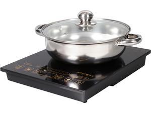 Rosewill RHAI-16002 1800-Watt 5 Pre-Programmed Settings Induction Cooker Cooktop with Stainless Steel Pot